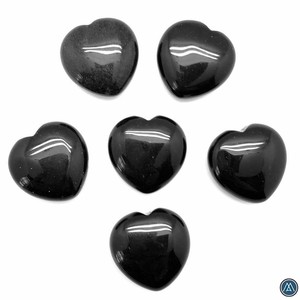 15-20mm Healing Chakra Natural Gemstone Black Obsidian Crystal Jade Heart Shaped Pendant for Jewelry Making Gift without chain - Product Image 2