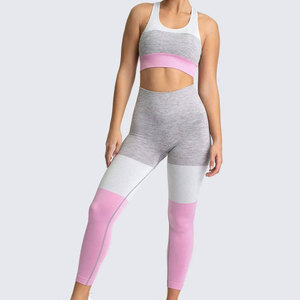 Nouvelle conception, logo personnalisé, ensemble de yoga pour femmes grande taille, séchage rapide, respirant, ensemble 2 pièces, prix bas, vente en gros - Product Image 1