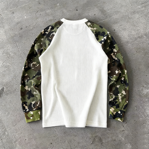 Camiseta Térmica Personalizada para Hombre, Camuflaje, Alta Calidad, 100% Algodón, Tejido Waffle Grueso, Manga Larga - Product Image 2