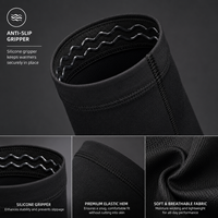 Ensemble de manchons de compression pour bras et jambes, chauffe-genoux noirs, respirants, anti-humidité, UPF30, en polyester, couleur personnalisable, unisexe, pour le sport