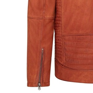 Blouson de motard en cuir véritable sur mesure pour homme – Vêtement d'extérieur élégant pour motard – Fabrication haut de gamme – Service d'échantillonnage disponible - Product Image 3