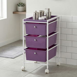 Étagères de rangement en acier chromé de haute qualité à 3 niveaux, design moderne, écologiques, pour salle de bain, multifonctionnelles, type sur pied - Product Image 3