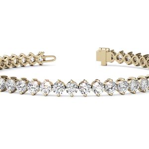 9k 14k 18k White Gold Fine Jewelry Tennis <b>Bracelet</b> 4.6CT Lab Grown Diamonds Paving Diamond <b>Bracelet</b> For Women Nd Girls Wear - Product Image 3