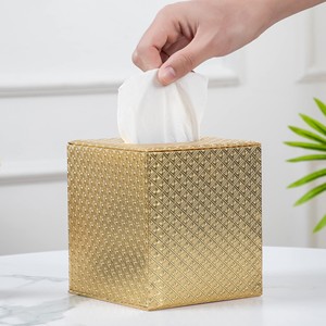 กล่องใส่กระดาษทิชชูไม้มะเกลือพรีเมียมประดับด้วยทองคำเปลว - ขายส่ง - Product Image 3