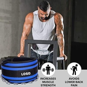 Neoprene <b>Weight</b> Lifting <b>Belt</b> with Stainless Steel D-Ring and 36 Long Chain Adjustable Waist Support for Strength <b>Training</b> - Product Image 6