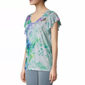 T-shirt à manches courtes d'hiver décontracté respirant de haute qualité pour femmes, impression par sublimation personnalisée, logo personnalisé, séchage rapide - Product Image 4