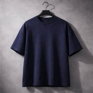 เสื้อยืดพิมพ์ลายกราฟิกคุณภาพสูง 230gsm ผ้าฝ้าย 100% แบรนด์โลโก้ ทรงหลวมไหล่ตก สำหรับผู้ชาย - Product Image 1