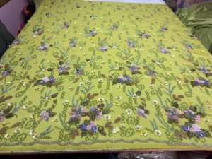 Tissu Laminé HDPE Tissé 100% Acrylique Brodé à la Main Perlé et Lourd pour Accessoires Féminins - Product Image 5