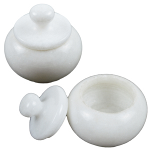 Trending Design Salt Pepper Pot Naturally White Colored Finishing Design Best for Home and Kitchen Decor Design Stone Pot - Product Image 6