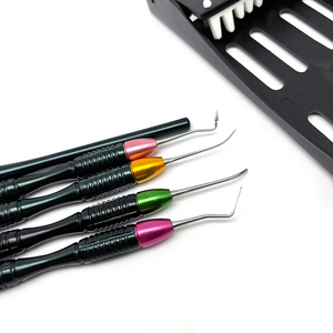 Dental Composite Resin <b>Tools</b> <b>Set</b> with Stainless Steel Spatulas and Scalpel Handle Manual Disinfection <b>Box</b> - Product Image 2