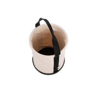 Heavy Duty Canvas Tool Bucket 14 Inner Pockets Tapered Wall Plastic Bottom High Load Universal Tool Bag Trendy for Construction - Product Image 3