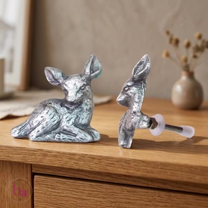 Poignée de meuble en fonte rustique en forme de cerf, poignée fantaisie pour armoire, commode, cuisine, bureau à domicile, installation facile - Product Image 4