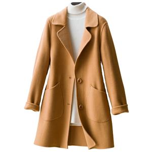 เสื้อโค้ทลำลองสำหรับผู้หญิง ผ้าขนสัตว์ เสื้อคลุมหนา - Product Image 3