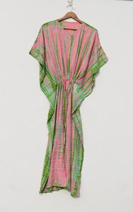 Nueva llegada RAYON kaftan mano corbata teñida caftán Kaftan Maxi vestido ropa de vacaciones Kimono bata de talla grande ropa caftanes para mujeres - Product Image 2