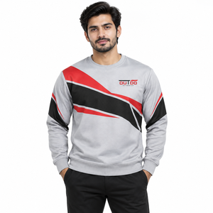 Tissu léger, bords côtelés et construction confortable. Sweat-shirt pour homme conçu avec impression couleur vibrante. - Product Image 1