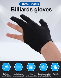 Geo Brothers Half Finger Billiards <b>Glove</b> Black Nylon Summer Right Hand Unisex Non-Slip UV Protection Pull <b>for</b> <b>Pool</b> Sports - Product Image 5