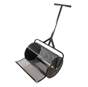 Compost & Peat Moss Spreader <b>Metal</b> Mesh Basket Lawn Topdressing <b>Roller</b> Garden Fertilizer Soil Spreader ODGGAD017 - Product Image 3