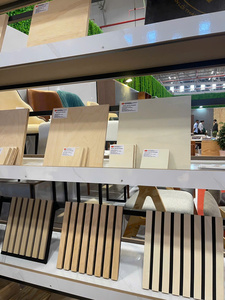 Panneaux acoustiques modernes en fibre de polyester MDF de nouvelle conception avec un NRC de 0,8, panneaux insonorisants pour la décoration intérieure - Product Image 1
