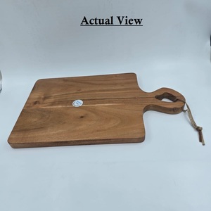 Planche à découper en bois d'acacia avec poignée, planche à découper en bois, plateau de service pour fromage, ustensiles de cuisine, maison, restaurant, vente en gros - Product Image 1