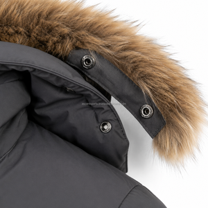 Manteau long matelassé oversize pour homme, veste d'hiver streetwear, épaisse et chaude, fournisseur de mode, service OEM - Product Image 4