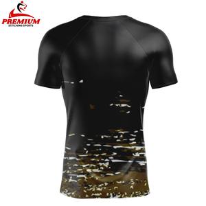 Pantalones Cortos de MMA de 2 Piezas para Hombre, Anti-UV, de Secado Rápido, Transpirables, de Spandex/Poliéster, y Camiseta de Rash Guard de Punto para Lucha BJJ - Product Image 5