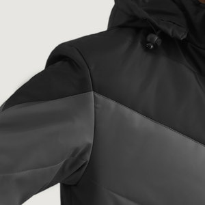 DANISH IMPEX Doudoune grise à capuche pour homme, fermeture éclair, coupe-vent, manteau d'hiver décontracté, coupe régulière, réversible, respirant, haute performance - Product Image 4