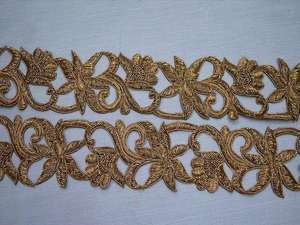 Ribete de encaje de organza 100% algodón, bordado a mano, ecológico, de lujo y elegante, para prendas, saris y dupattas. - Product Image 5