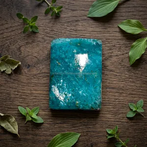 Cabochon en Amazonite Bleue Naturelle AAA Premium 18x13x6mm Rectangulaire à Dos Plat Certifié Luxe Pierre Précieuse Non Montée - Product Image 6