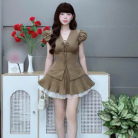 Ensemble deux pièces décontracté en coton pour femme, coupe ajustée, long, été, confortable, naturel, tendance, lavable, emballage personnalisé, Vietnam