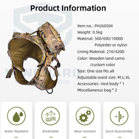 Harnais tactique personnalisé pour chien de service, gilet de camouflage réglable et robuste avec pochette de rangement pour l'entraînement