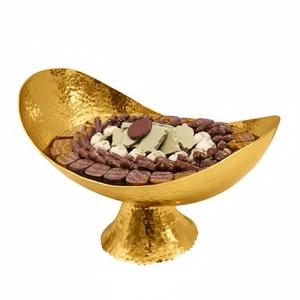Tazón de exhibición de chocolate de metal dorado de alta calidad, elegante y lujoso, ideal para regalar en Eid, bodas, fiestas, uso doméstico y hotelero, al mejor precio. - Product Image 2