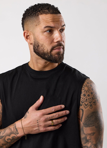 Men's Cotton and Spandex Gym Tanktop Bodybuilding <b>Vest</b> tank Top Ribbed Singlets for Men - Product Image 3