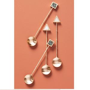 Cucharas decorativas de mesa para cocina, juego de cucharas de metal con acabado dorado a un precio económico. - Product Image 1