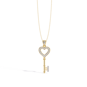 Classic 14K <b>Solid</b> <b>Gold</b> Round Cut Set Lab Diamond Solitaire <b>Pendant</b> Necklace for Women Party Gift - Product Image 6