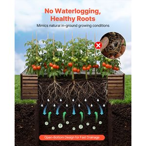 Fioriera Rettangolare Rialzata in Metallo Zincato 8x4x2 piedi, Kit Vaso da Giardino Senza Fondo per Esterni con Fondo in Plastica - Product Image 4