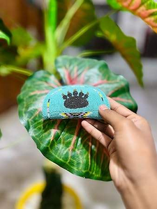 Monedero Clásico Bordado con Cuentas para Mujer en Colores Mixtos - Uso Diario - Product Image 1