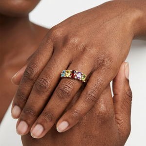Bague de mariage sur mesure en argent sterling 925 plaqué or 14 carats avec zircon, bijoux de mode en gros - Product Image 2