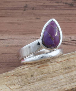 Anillo de Boda Clásico Minimalista de Plata de Ley con Gema en Forma de Pera, Corte Lágrima, para Mujer, Anillo Delicado con Diseño de Gota de Agua, Joyería de Moda para Fiesta - Product Image 1