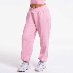 Pantalon de jogging et de sport pour femme, coupe oversize, devant en V, haute qualité, personnalisable, vente en gros - Product Image 1