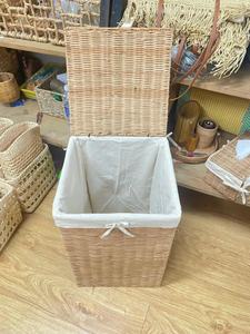 Cesta de almacenamiento ecológica de bambú y ratán para uso doméstico - Product Image 2