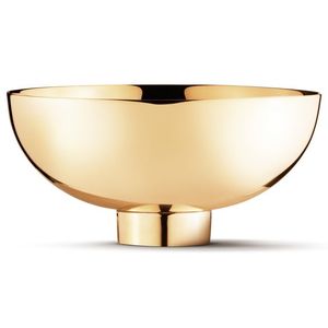 Bol élégant en métal poli doré pour fruits et dattes, design fabuleux, style américain écologique METAL WAVE - Product Image 5