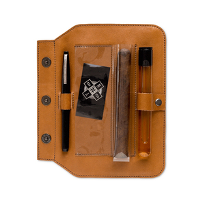 <b>Leather</b> Tech Organizer <b>Case</b> with Zipper Closure 7 Inch Handmade Vintage Multifunctional Portfolio for <b>Documents</b> and Electronics - Product Image 5