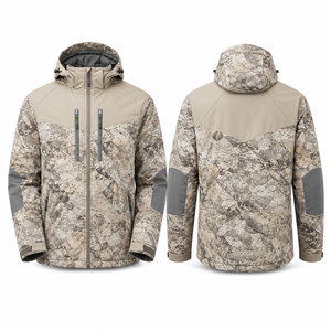 Veste de chasse pour homme MEGAMAPLE à imprimé floral, softshell, manches longues, imperméable, vêtements d'hiver, doublure en polyester - Product Image 1