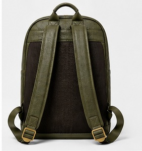 <b>Black</b> Genuine Leather Vintage Mens Business Travel Laptop <b>Backpack</b> <b>Waterproof</b> Anti-Theft Winter Polyester Zipper Portable - Product Image 4