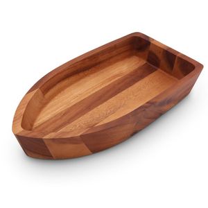 wooden serving boat <b>tray</b> - Product Image 2