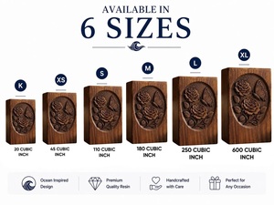 Handcrafted Wooden Urn <b>Box</b> Rose Butterfly Carvings Eco-Friendly Durable <b>Memorial</b> Keepsake Storage (200/220 Cubic Inch Capacity) - Product Image 1
