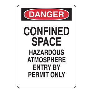 Panneau de signalisation Brady Danger pour espaces confinés et atmosphères dangereuses, pour zones de sécurité industrielle - Product Image 1