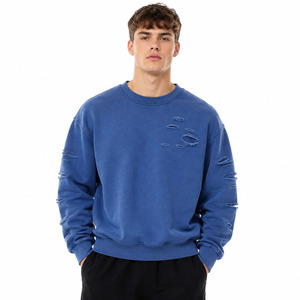 Sweat-shirt à col rond en molleton de coton épais pour homme, écologique, imprimé graphique, design personnalisé, fabricant en gros - Product Image 1