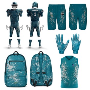 Conjunto de Uniforme de Fútbol Americano Personalizado, Sublimado, Cuello en V, Manga Corta, Absorbe la Humedad, para Hombre Adulto, Equipación del Equipo Broncos - Product Image 1