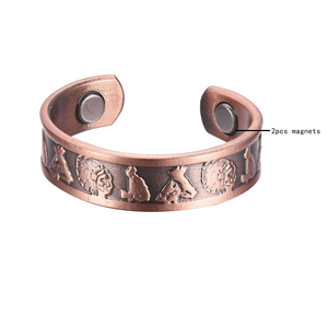 Anillo de Cobre Puro con Motivo de Espiral Grabado, Anillo Terapéutico de Cobre Sólido de Alta Resistencia - Product Image 6
